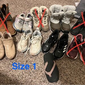 Kids Black and White Athletic Shoes